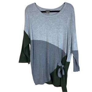 Chico’s Color Block Cashmere Blend Knot Soft Knit Cozy Chore Sweater Women’s XL